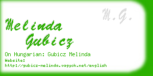 melinda gubicz business card